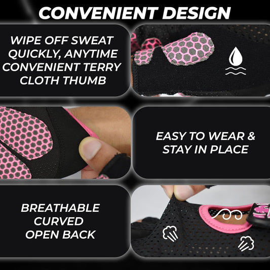 Weightlifting Gloves with Full Palm Protection – For Men & Women. Breathable Exercise Gloves for Gym, Cycling, Pull-ups, Deadlifting.