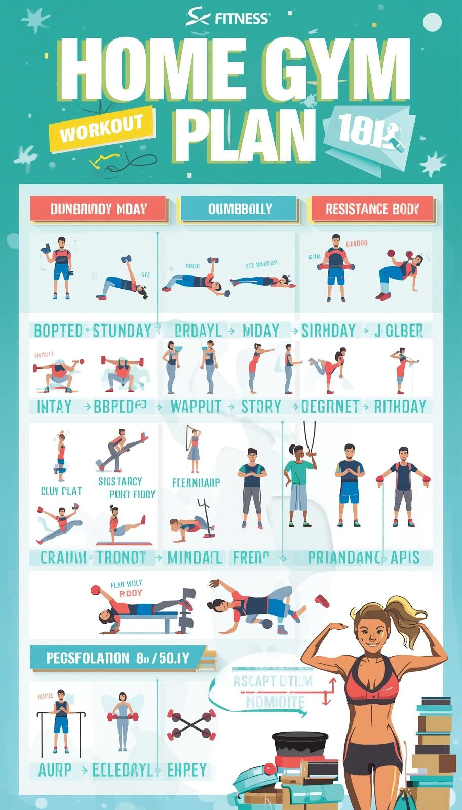 Complete Home Gym Workout Plan - Digital Download