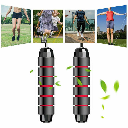 Adjustable Gym Jump Rope - Ball Bearing Speed Rope for Boxing & Aerobic Fitness