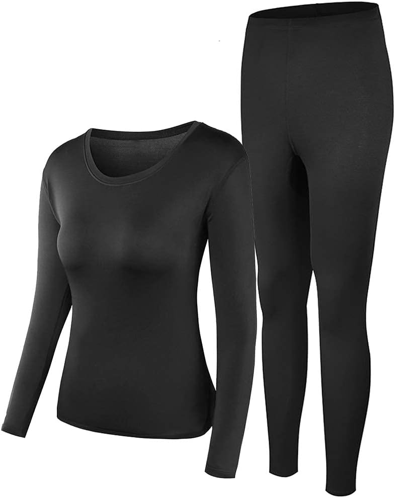 PISIQI Women's Thermal Underwear Set - Ultra-Soft Base Layer for Skiing, Winter Sports & Outdoor Activities