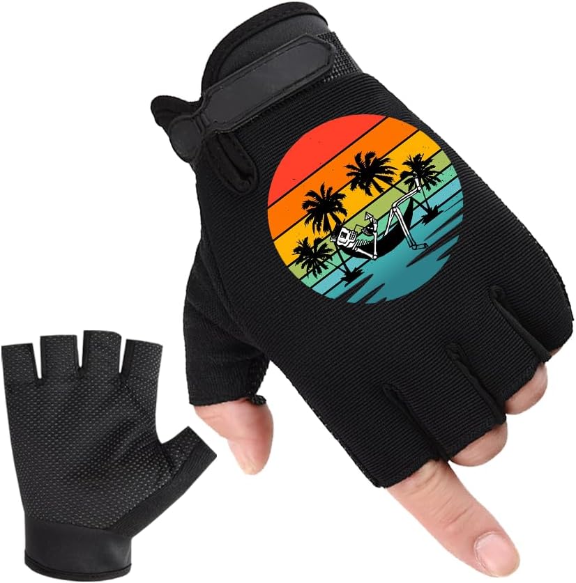 FOECBIR Workout Gloves for Men & Women, Half Finger Weight Lifting Gloves with Adjustable Wrist Road Sport Anti-Slip Gym Cycling Biking Breathable