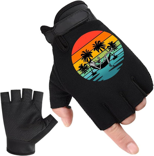 FOECBIR Workout Gloves for Men & Women, Half Finger Weight Lifting Gloves with Adjustable Wrist Road Sport Anti-Slip Gym Cycling Biking Breathable