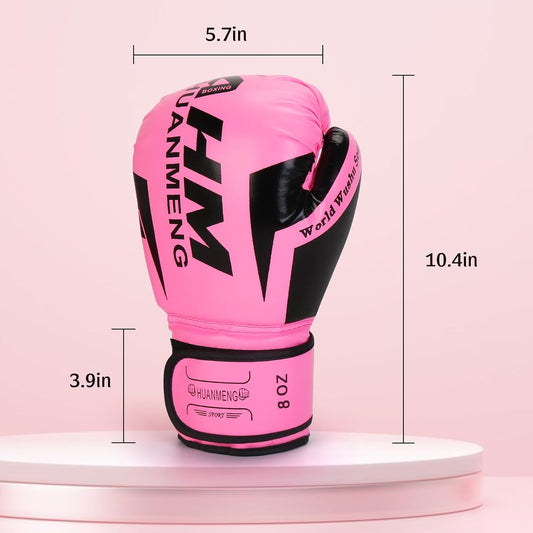 Women's & Adult Boxing Gloves: Shockproof Training Gloves for Muay Thai, Sparring, Kickboxing. Professional Quality.