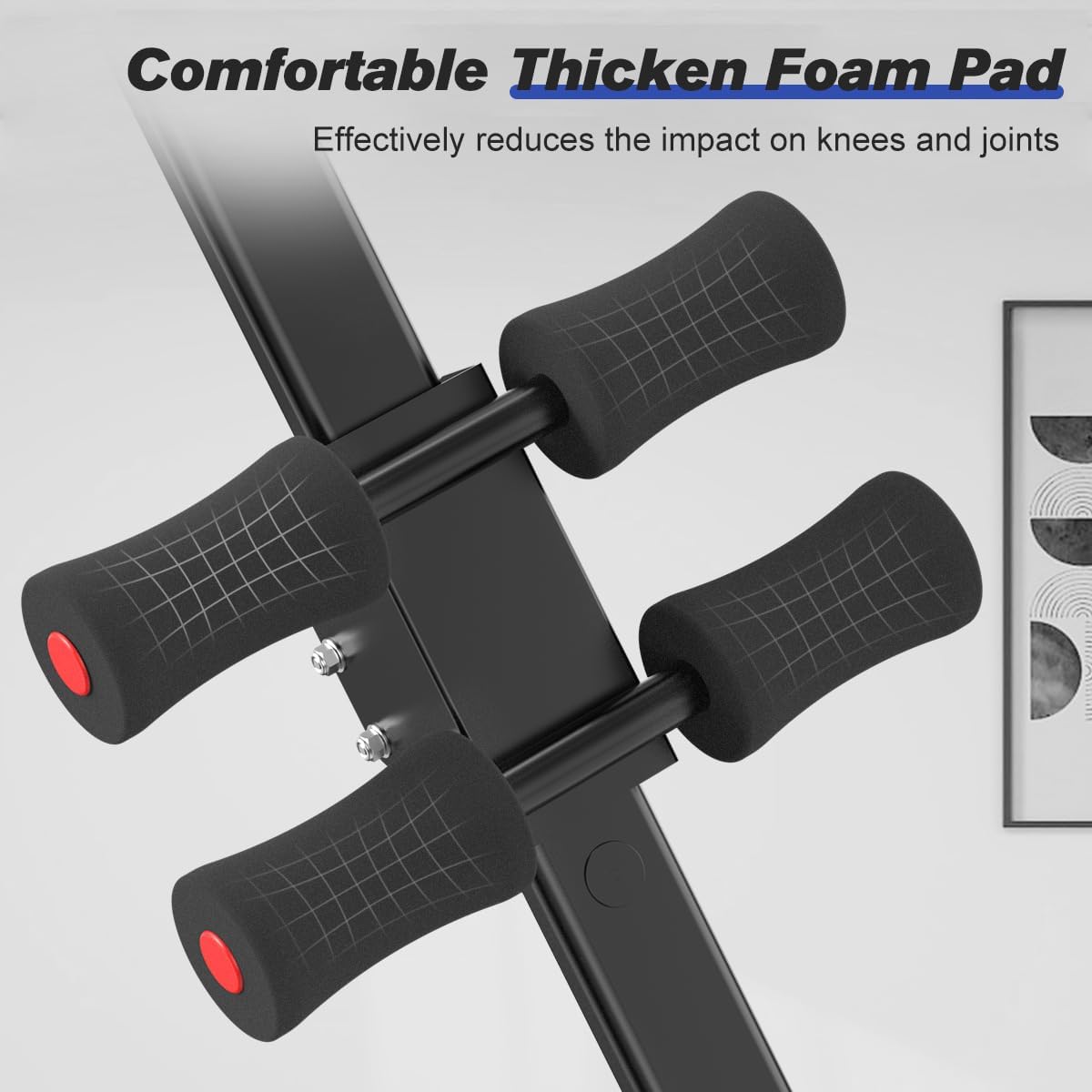 RELIFE REBUILD YOUR LIFE AB Workout Machine Adjustable Ab Trainer Foldable Ab Cruncher Strength Training Equipment for Home Gym Blue 440 LBS