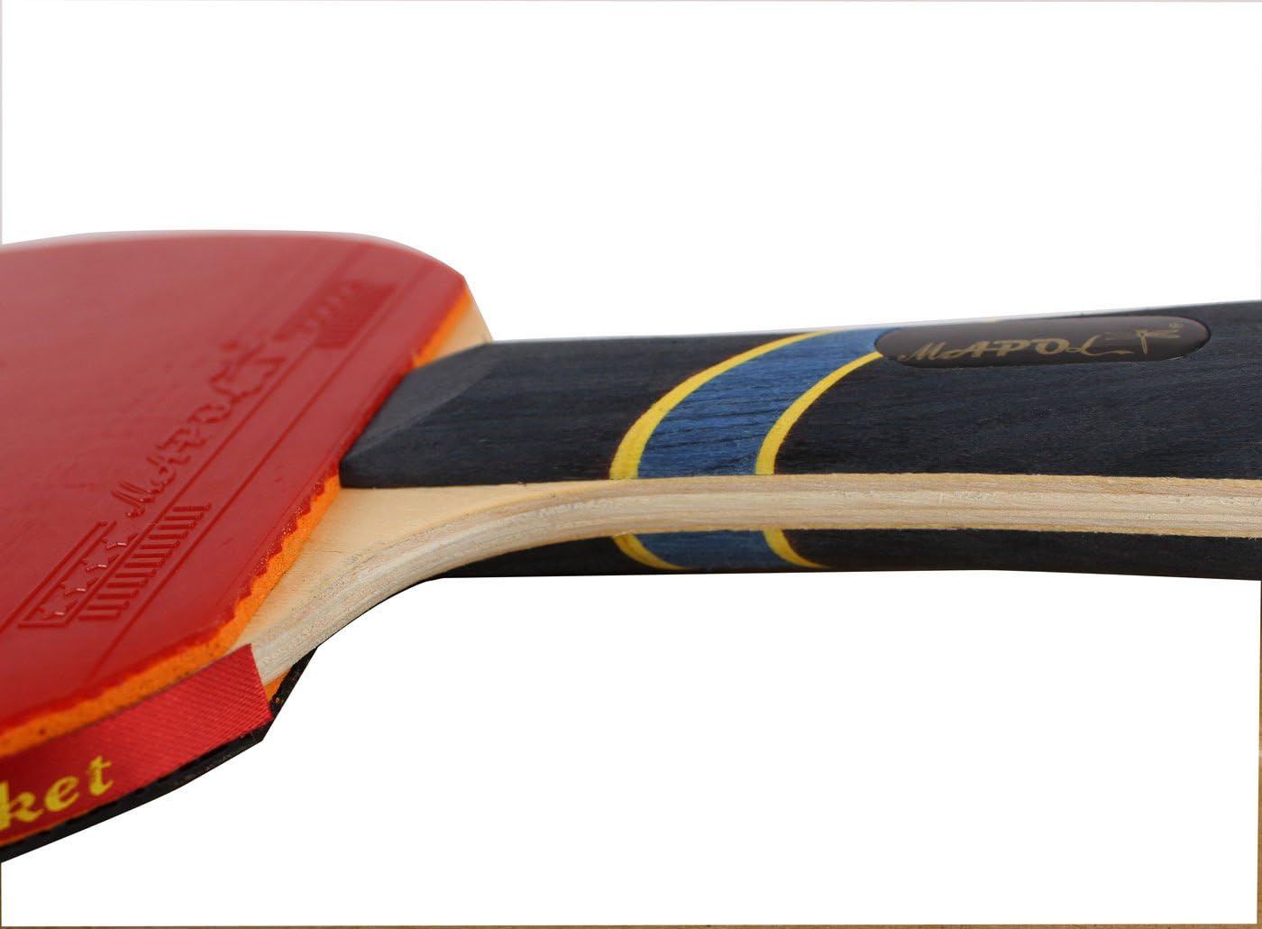 MAPOL 2 Pack of 4 Star Professional Ping Pong Paddle Advanced Training Table Tennis Racket with Carry Case