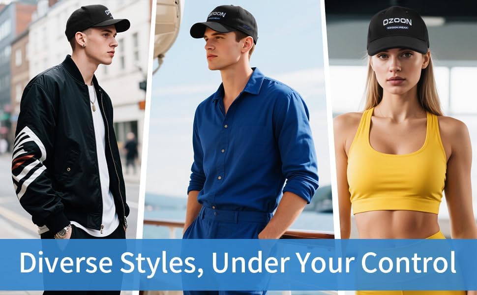 Brand CAPS for Sport, Casual, Fashion, Adjustable Buckle, Running Workouts and Outdoor Activities All Seasons. Black