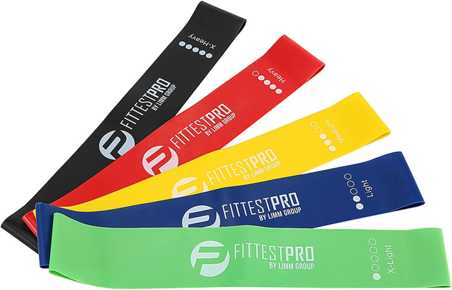 Limm's Fittest Pro Resistance Bands: Fabric Loops for Legs, Butt, Yoga, Pilates & Home Workouts. Improve Strength & Flexibility.
