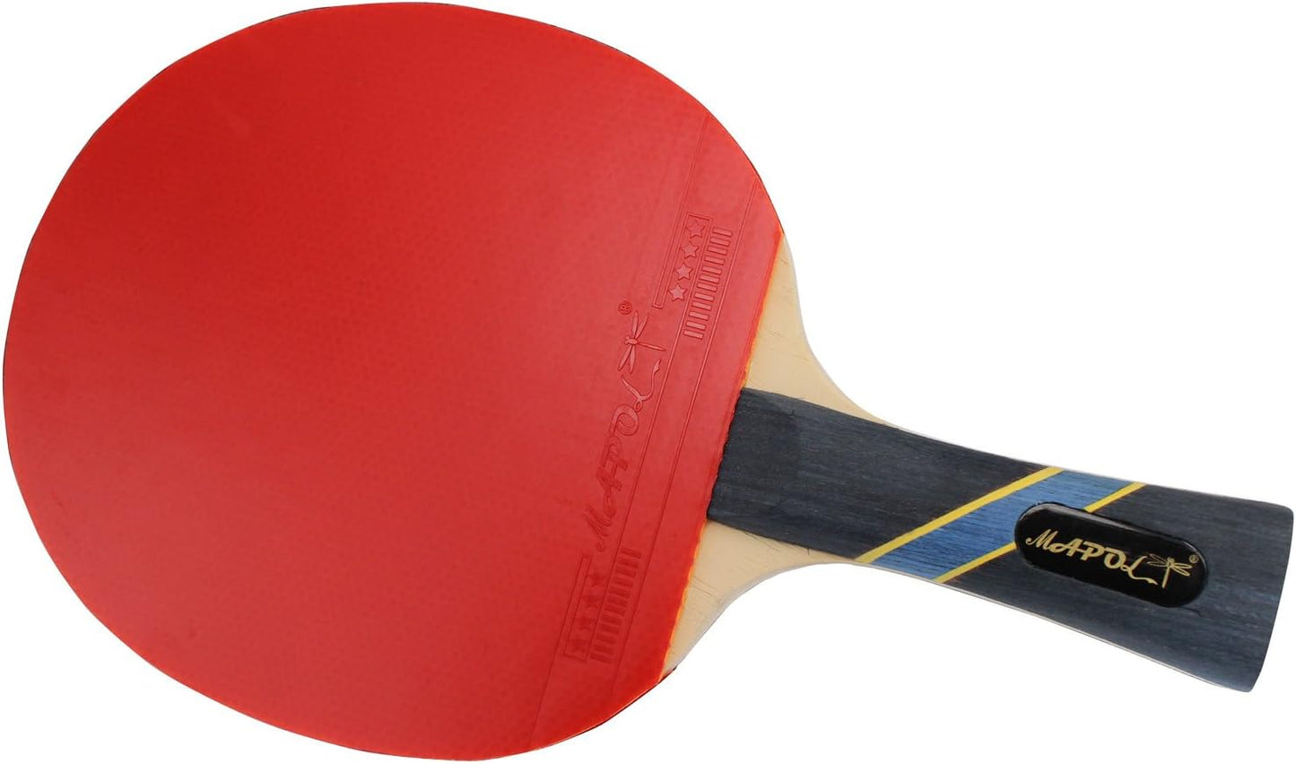 MAPOL 2 Pack of 4 Star Professional Ping Pong Paddle Advanced Training Table Tennis Racket with Carry Case