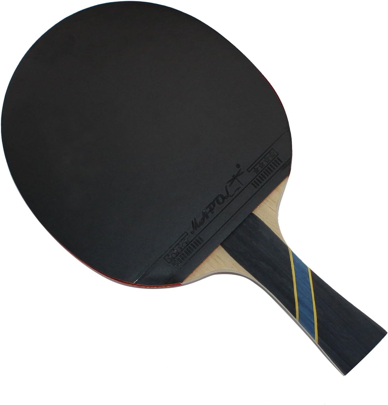 MAPOL 2 Pack of 4 Star Professional Ping Pong Paddle Advanced Training Table Tennis Racket with Carry Case