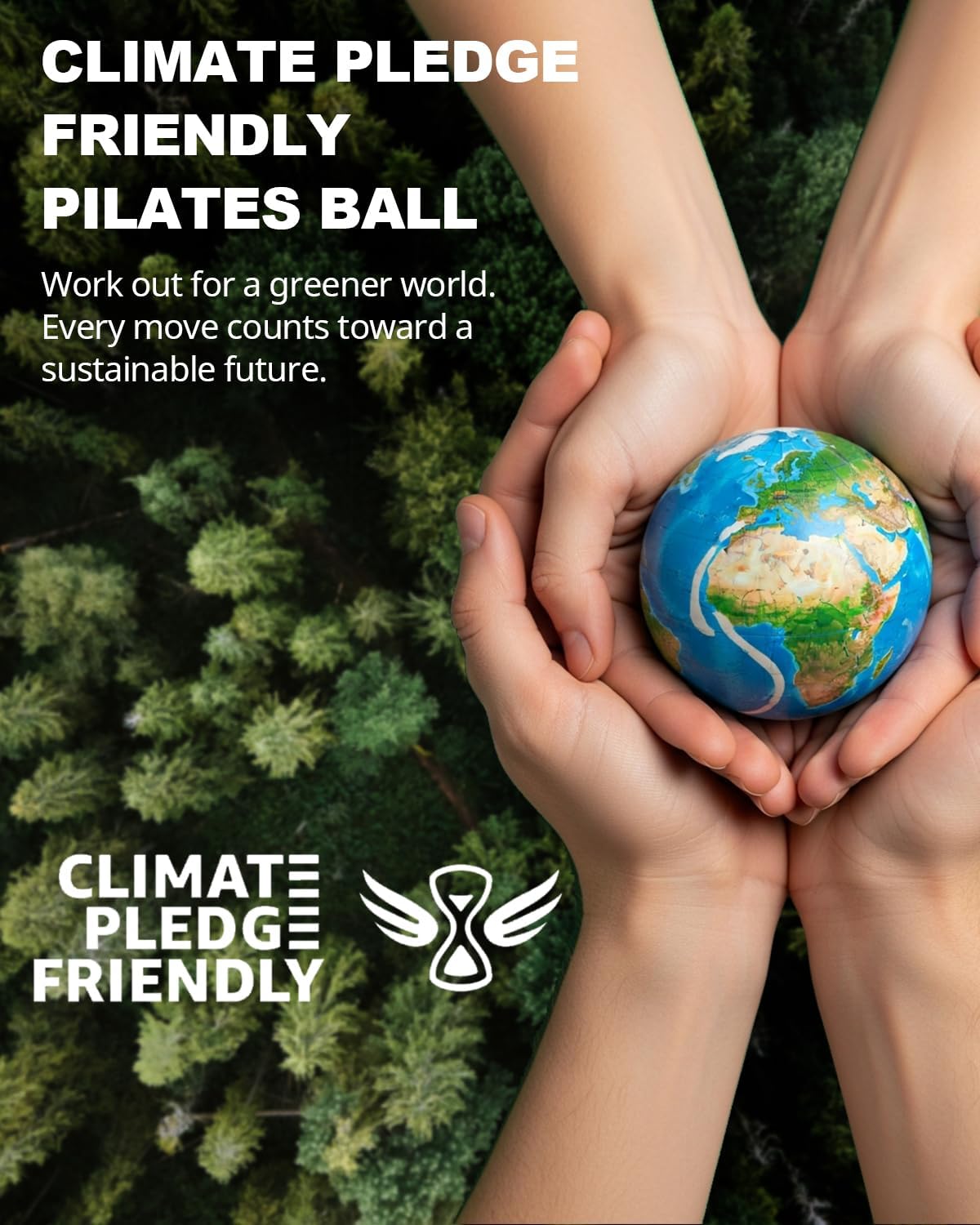 Trideer 9" Pilates Ball - Yoga, Core Training, Therapy w/ Inflation Straw. Enhances Balance, Stability, Flexibility. Ideal for Exercise & Stretching.