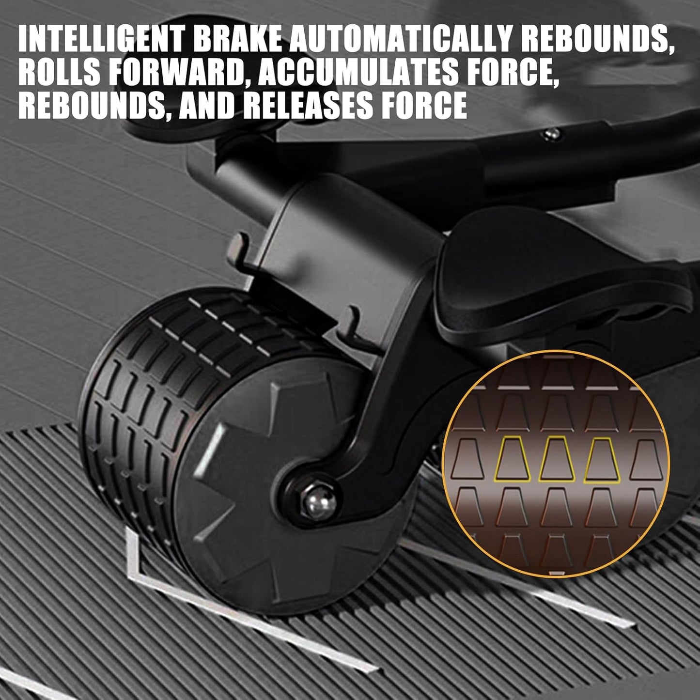 Uota Elbow Support Automatic Rebound Abdominal Wheel，Ab Roller for Abdominal Exercise Machine，Abs Workout Equipment，Dolly Core Strengthening Trainer Fitness Belly Training