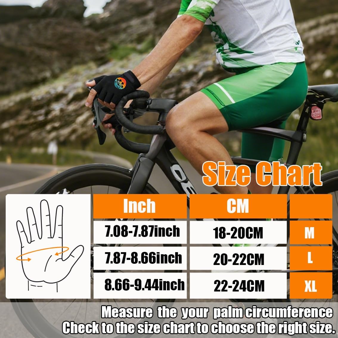 FOECBIR Workout Gloves for Men & Women, Half Finger Weight Lifting Gloves with Adjustable Wrist Road Sport Anti-Slip Gym Cycling Biking Breathable