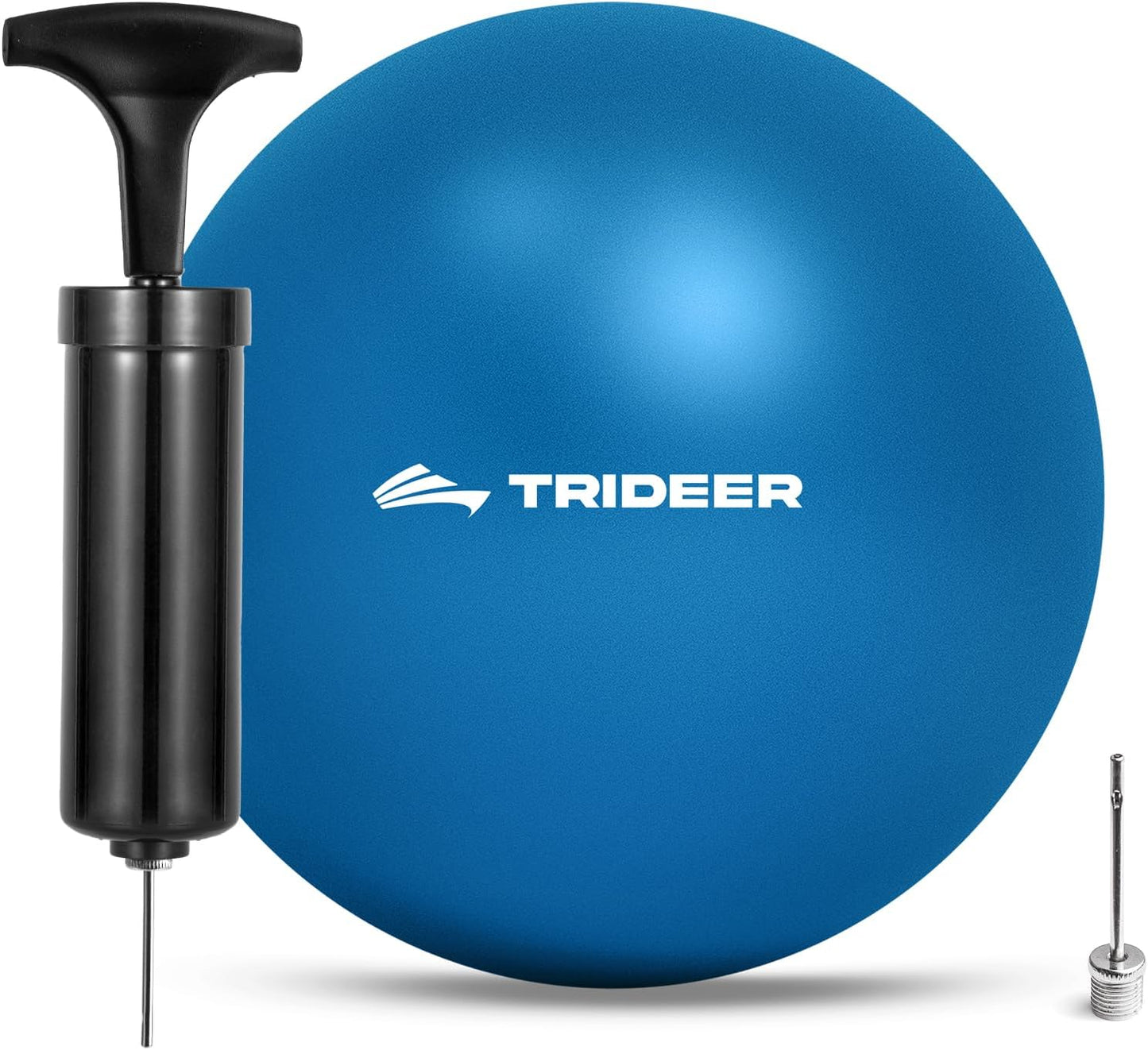 Trideer 7-8" Pilates Ball - Includes Pump. Ideal for Yoga, Barre, & Physical Therapy.
