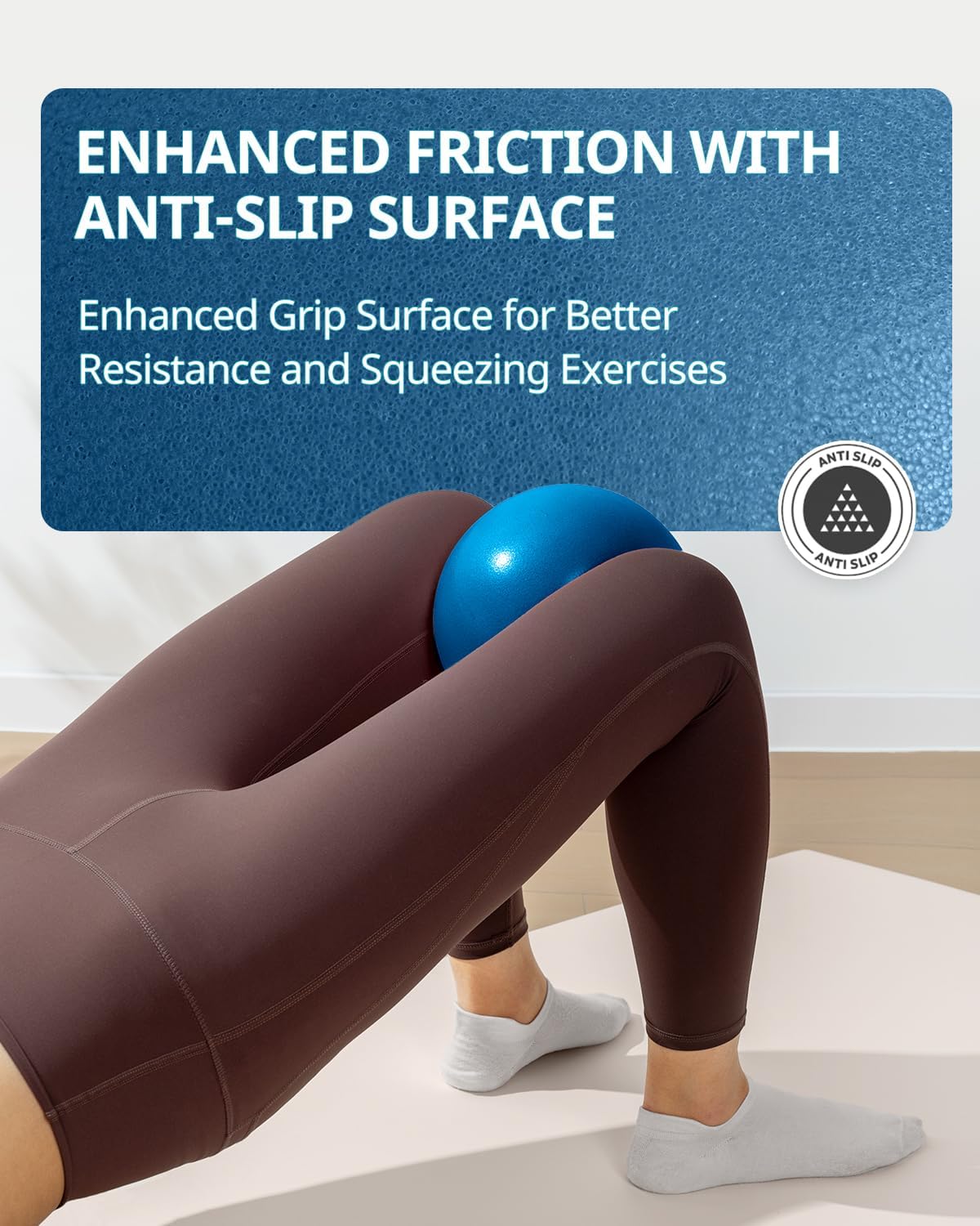 Trideer 7-8" Pilates Ball - Includes Pump. Ideal for Yoga, Barre, & Physical Therapy.