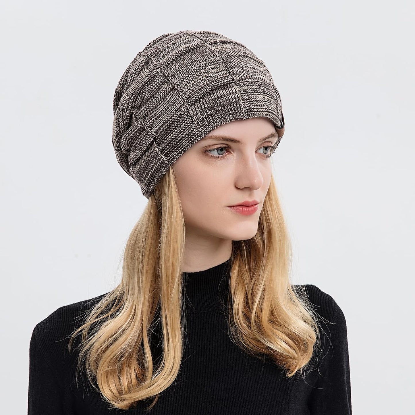 Men's & Women's Fleece-Lined Knit Beanie | Cuffed Skull Cap for Running, Cycling, Skiing - Warm Stocking Hat