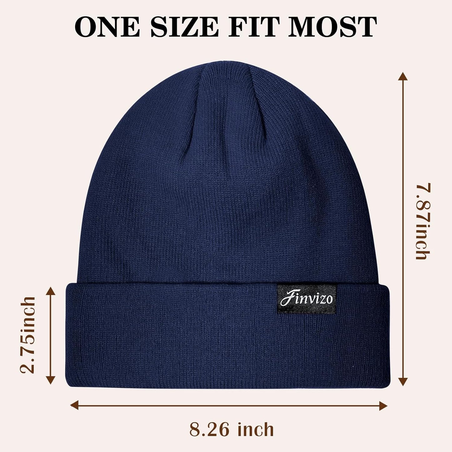 Men's & Women's Winter Beanie Set: 4-Piece Knit Cuffed Skull Cap - Warm Unisex Hat Pack