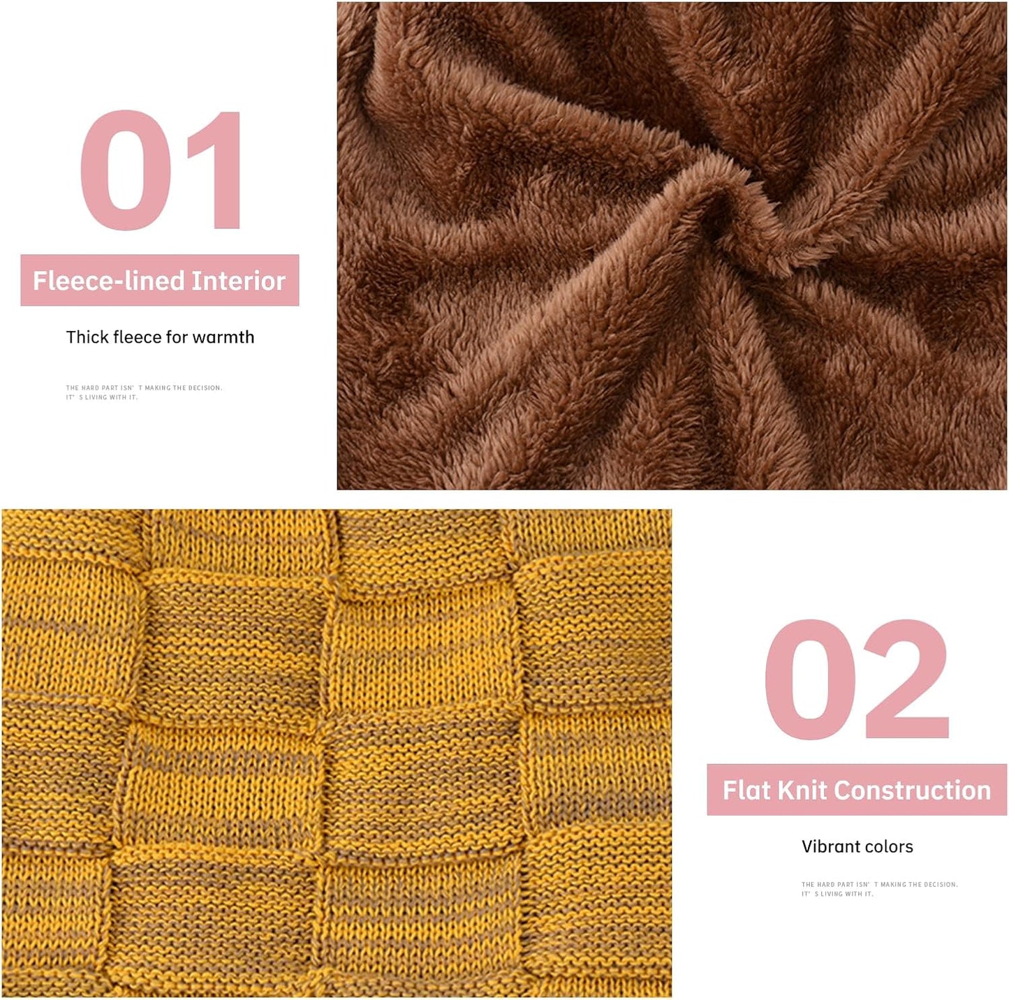 Men's & Women's Fleece-Lined Knit Beanie | Cuffed Skull Cap for Running, Cycling, Skiing - Warm Stocking Hat