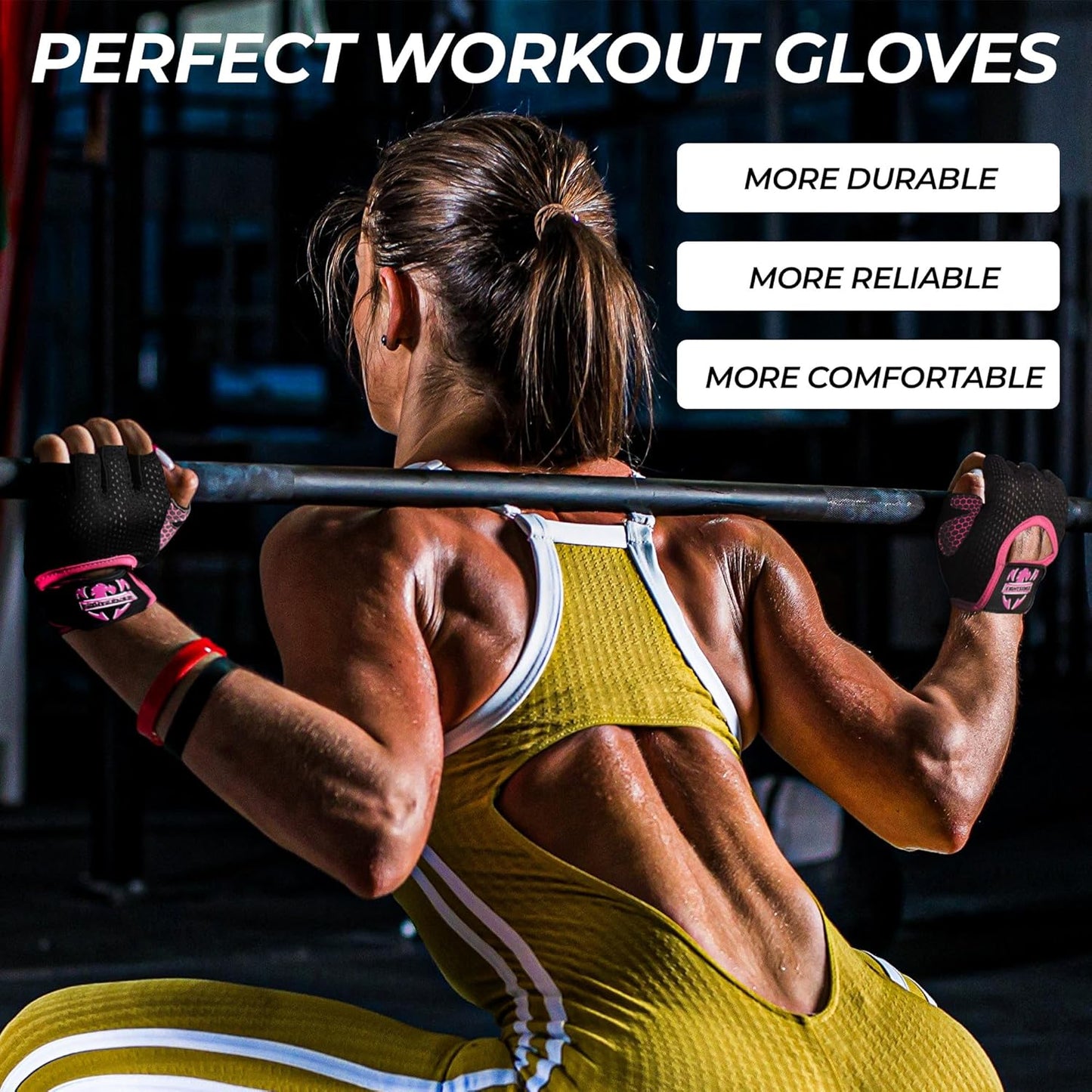 Weightlifting Gloves with Full Palm Protection – For Men & Women. Breathable Exercise Gloves for Gym, Cycling, Pull-ups, Deadlifting.