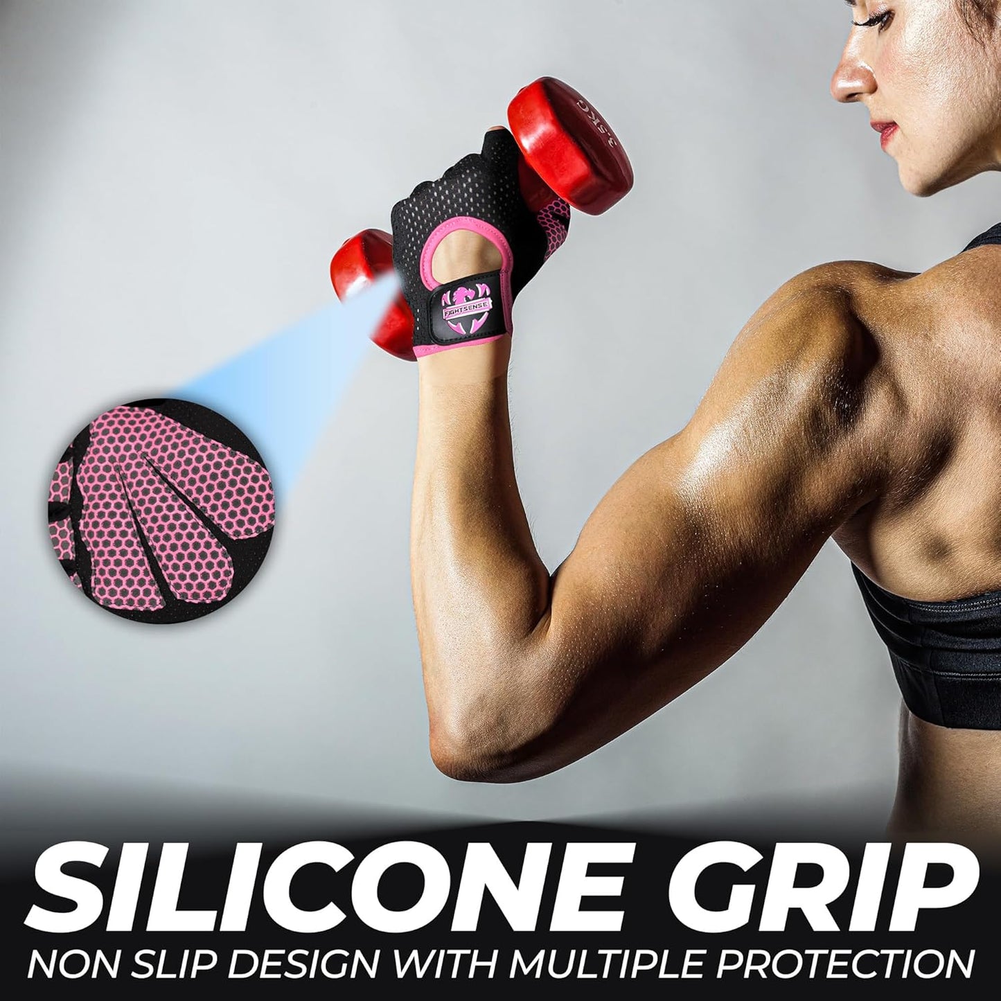 Weightlifting Gloves with Full Palm Protection – For Men & Women. Breathable Exercise Gloves for Gym, Cycling, Pull-ups, Deadlifting.