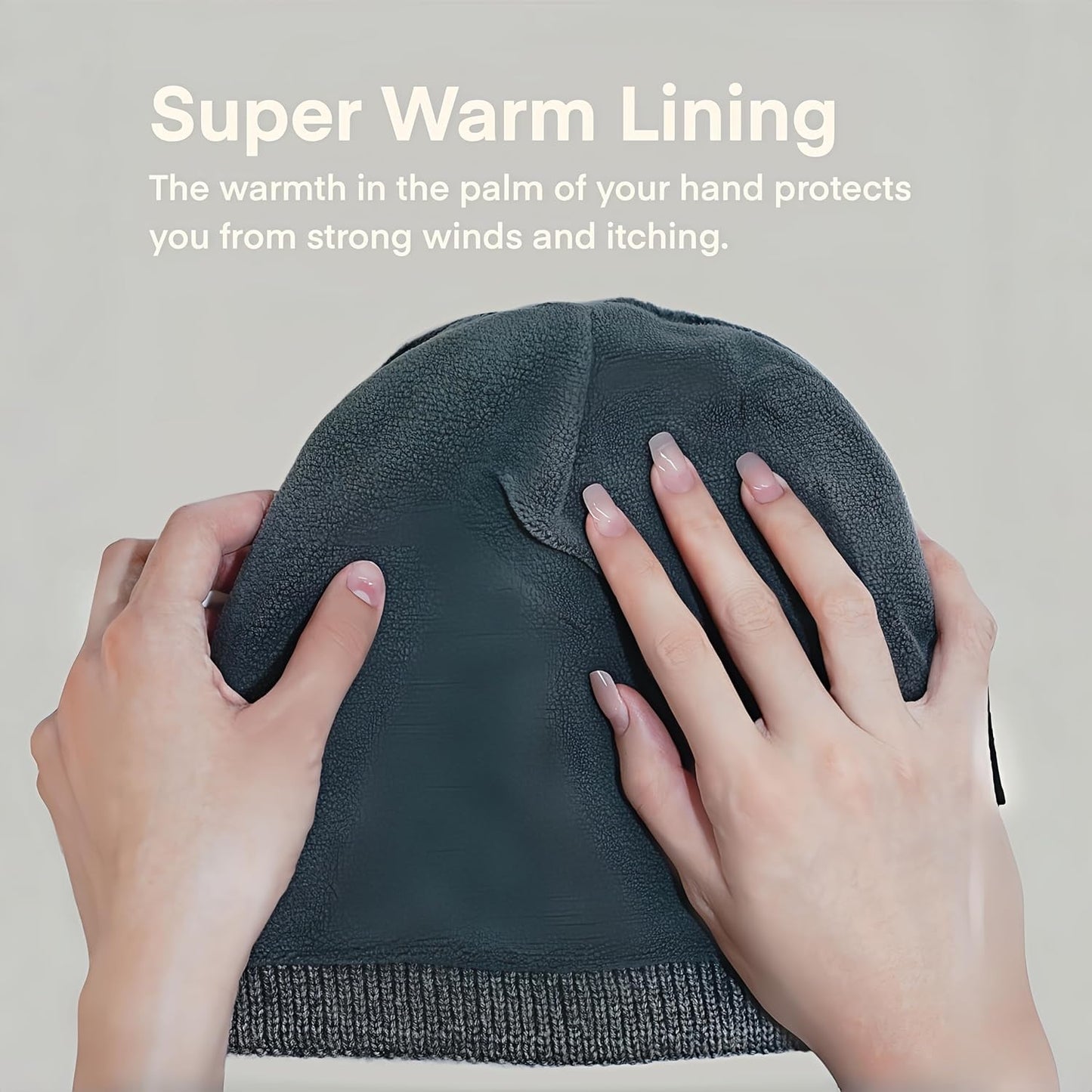 Unisex Fleece-Lined Knit Beanie: Cuffed Skull Cap for Winter Running, Cycling, Skiing - Men's & Women's Stocking Hat