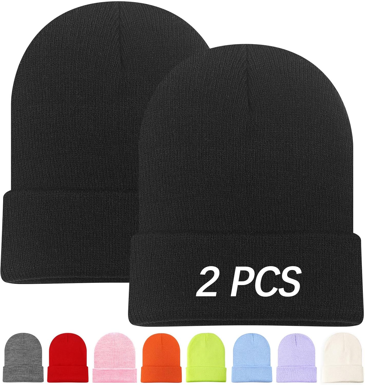 Women's Beanie Hats: Multiple Color Options, Soft Knit Ski Caps with Elasticated Stocking Styles for Winter