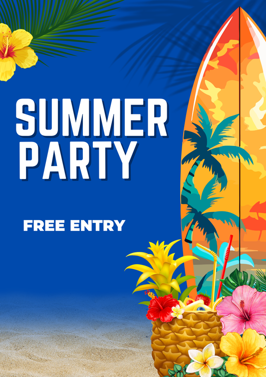 Tropical Summer Party Poster