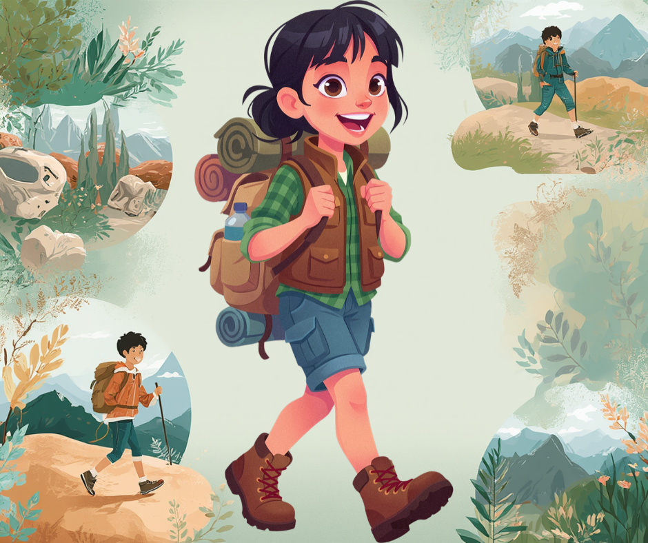 Young Woman Hiking Outdoors - Facebook Post