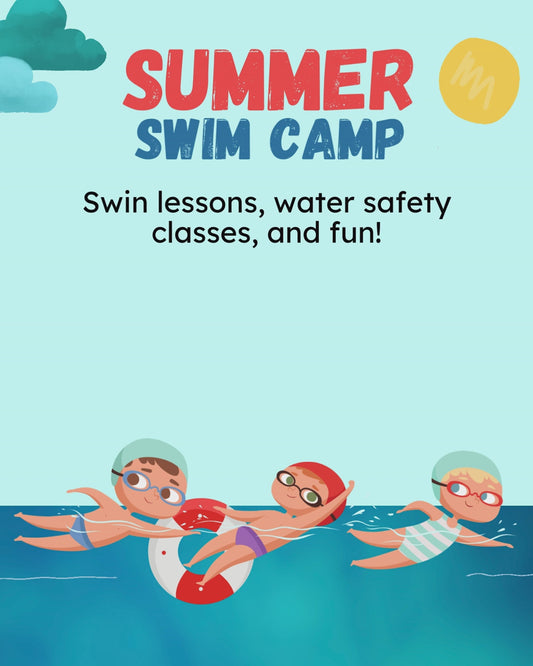 Swim Lessons Kids Instagram Post - Editable Design Template