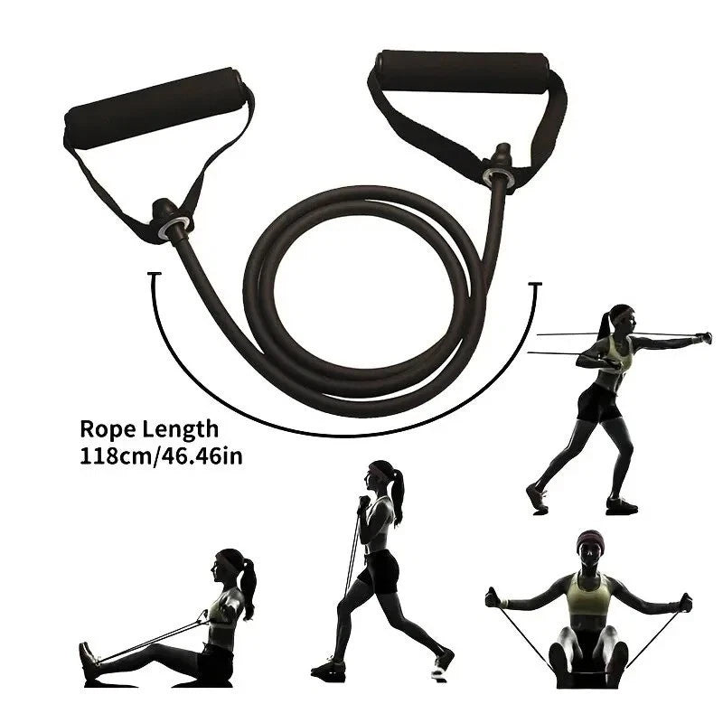 Resistance Bands With Handles Exercise Fitness Training Workout Set