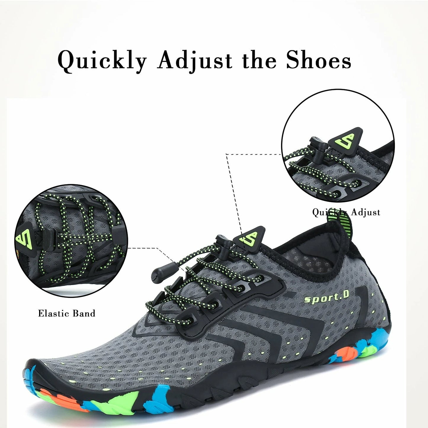 Water Shoes Quick Dry Barefoot for Swim Diving Surf Aqua Sport Beach Vacation