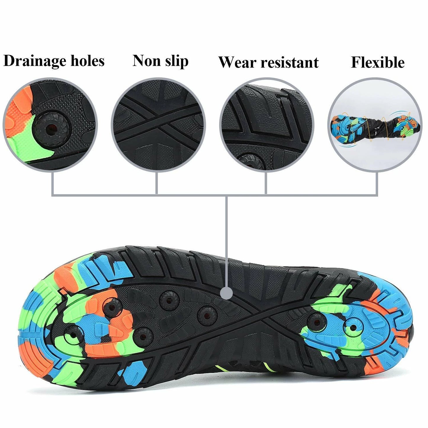 Water Shoes Quick Dry Barefoot for Swim Diving Surf Aqua Sport Beach Vacation