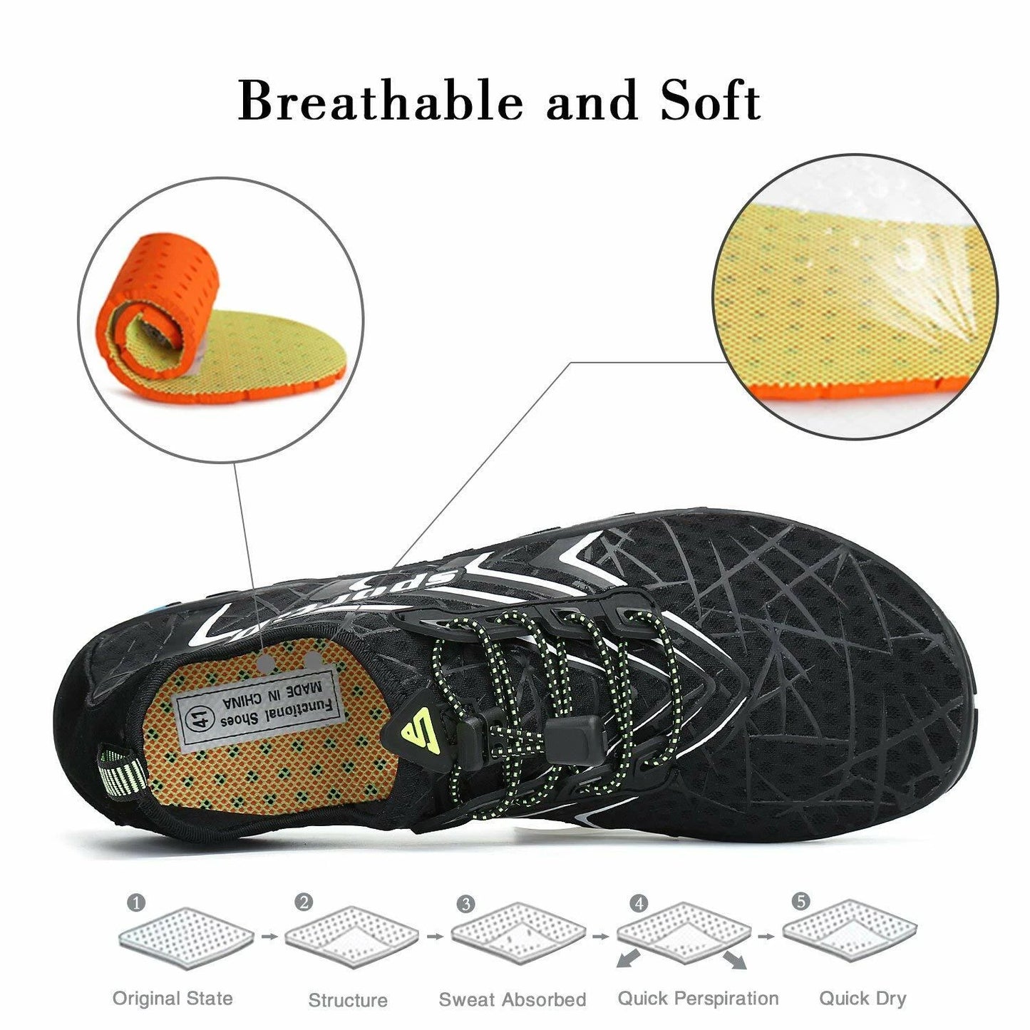 Water Shoes Quick Dry Barefoot for Swim Diving Surf Aqua Sport Beach Vacation