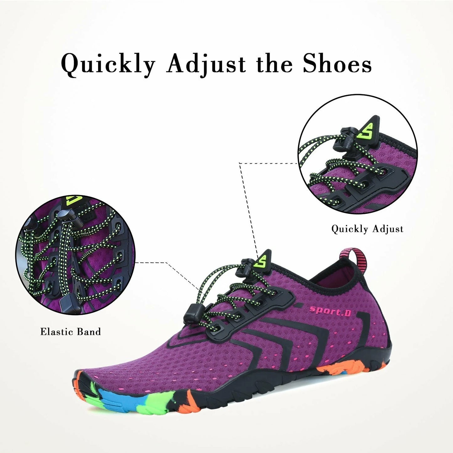 Water Shoes Quick Dry Barefoot for Swim Diving Surf Aqua Sport Beach Vacation