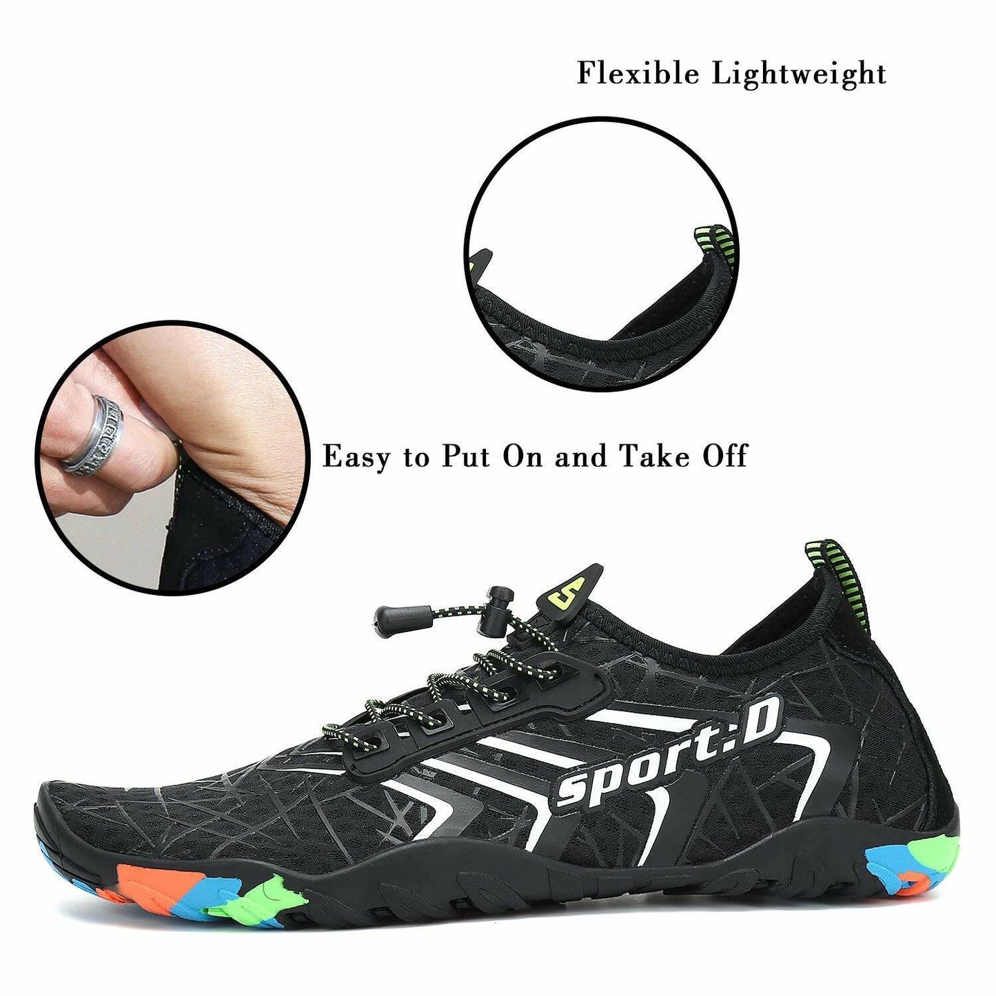 Water Shoes Quick Dry Barefoot for Swim Diving Surf Aqua Sport Beach Vacation