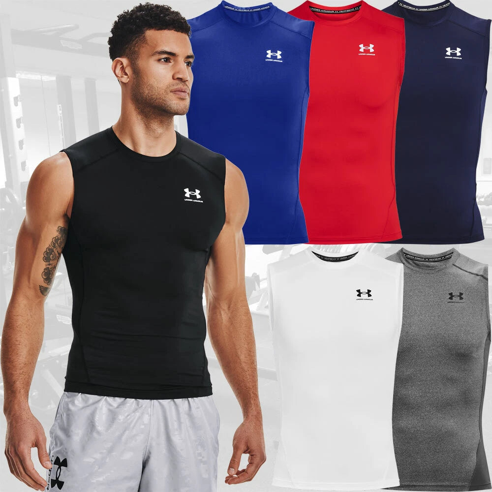 Under Armour Men's HeatGear Compression Tank Top - Sleeveless Workout Shirt