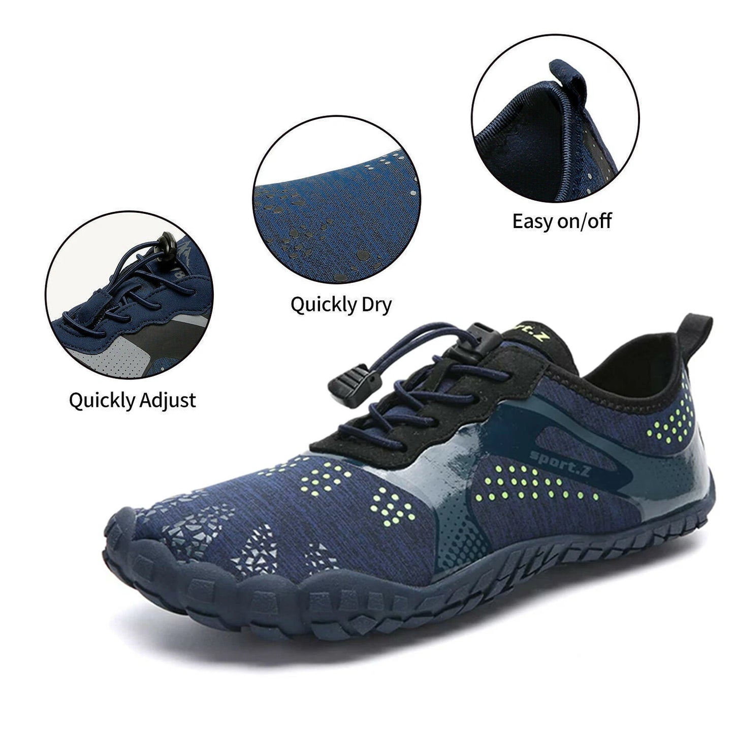 Water Shoes Quick Dry Barefoot for Swim Diving Surf Aqua Sport Beach Vacation